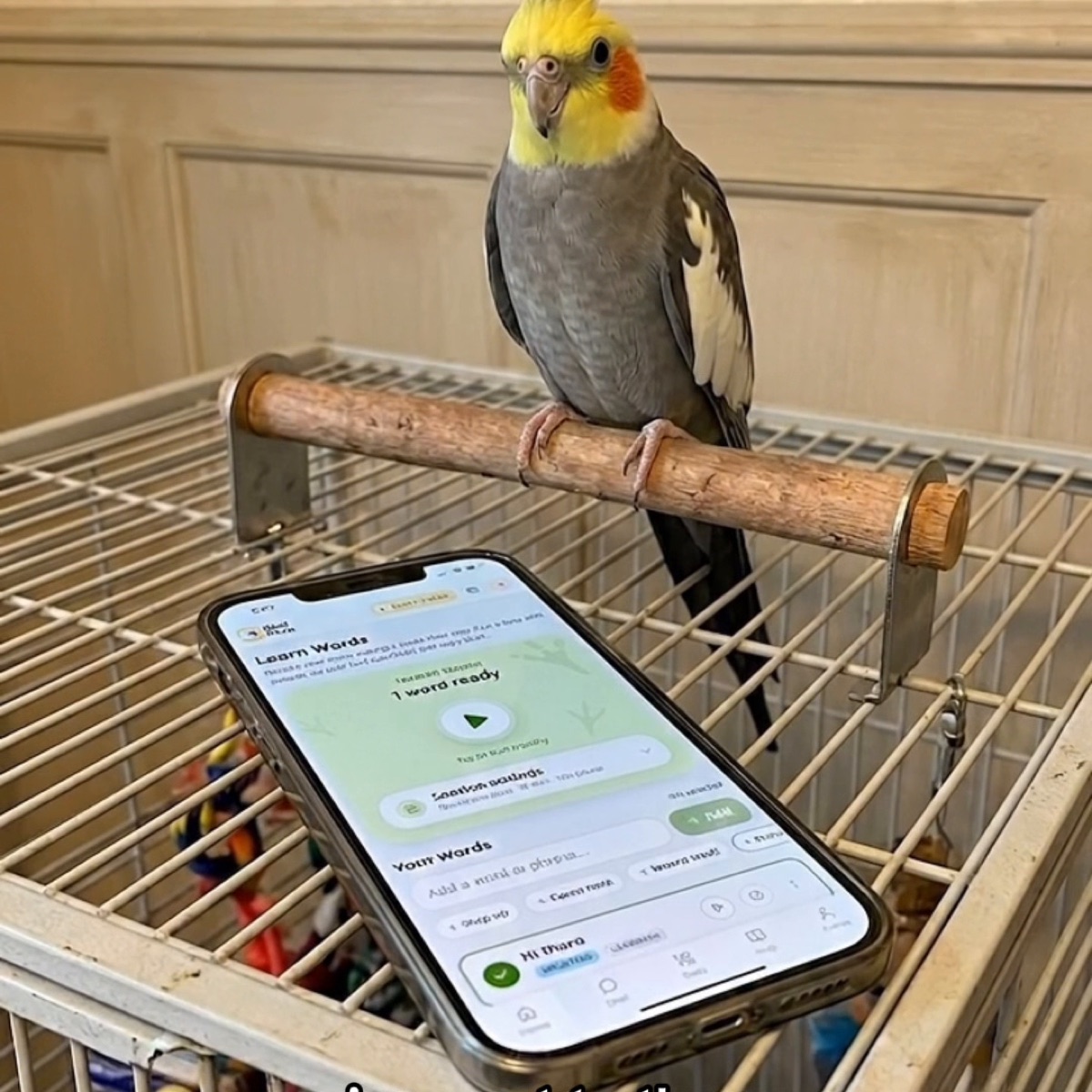Cockatiel with Bird Plan